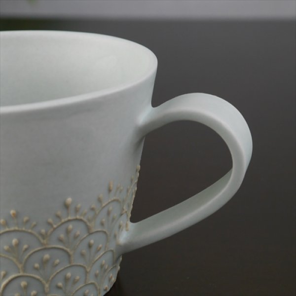 画像3: 福岡/谷口なづみ/大マグカップ/レース/Φ11 X H8.1 (3)