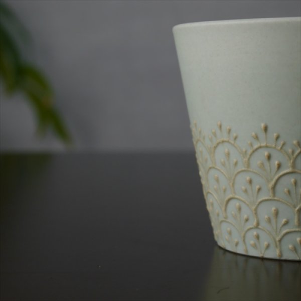 画像4: 福岡/谷口なづみ/大マグカップ/レース/Φ11 X H8.1 (4)