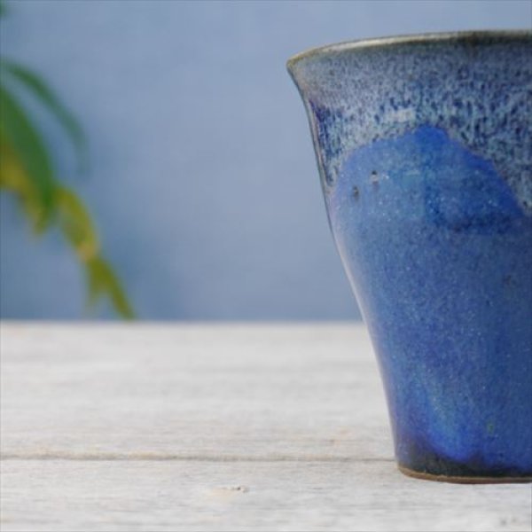 画像4: 北海道/創生窯/フリーカップ/北海道ブルー/Φ9 X H9.5 (4)