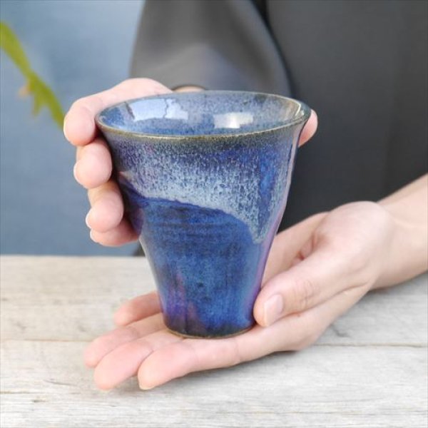 画像9: 北海道/創生窯/フリーカップ/北海道ブルー/Φ9 X H9.5 (9)