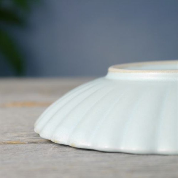 画像7: 瀬戸焼/青組（ao gumi）/花皿 (M)　（5個セット）【4色】/ぎんはく/みずはだ/こいあい/くじゃくあお/Φ16 X H3 (7)