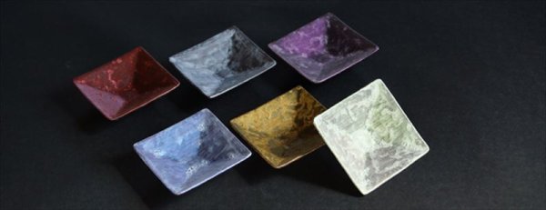 画像2: 有田焼/金照堂/麟　Lin　角型豆皿（６色）/W5.5cm　D5.5cm　H1.5cm (2)
