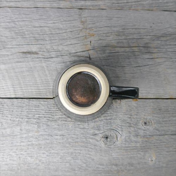 画像6: 益子焼/浅野秋児/バイカラーコーヒーカップ/緑　黒/約9.5×Ｈ約8.4 (6)