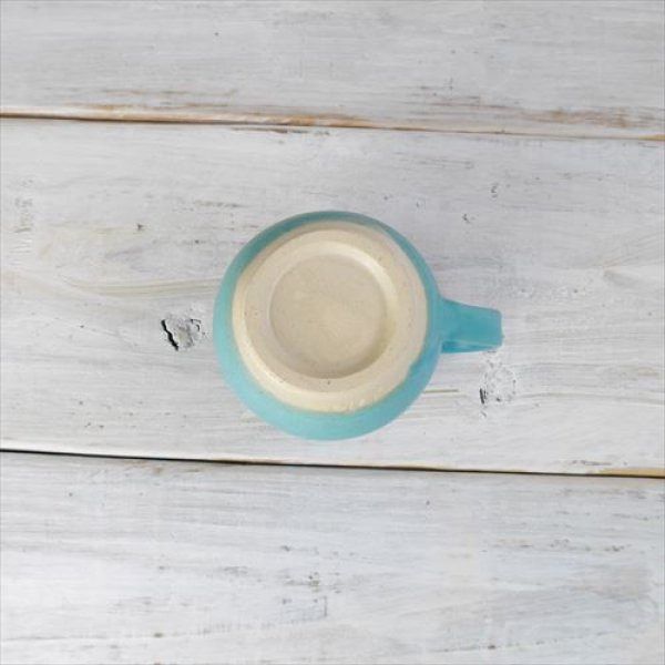 画像5: 笠間焼/あじさい工房/トルコ青マグカップ/ブルー/Φ9×H9 (5)