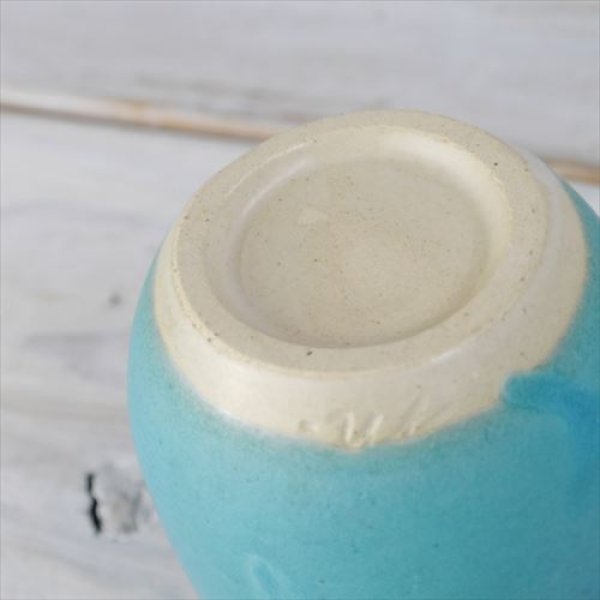 画像8: 笠間焼/あじさい工房/トルコ青マグカップ/ブルー/Φ9×H9 (8)