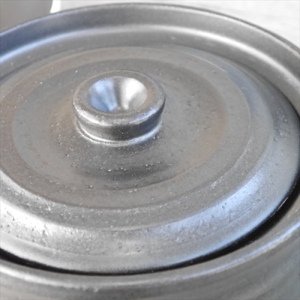 画像7: 三重/四日市萬古焼/千陶千賀陶器/萬古焼IHマルチ炊飯土鍋(2合)/黒/Φ19 X H13.5 (7)