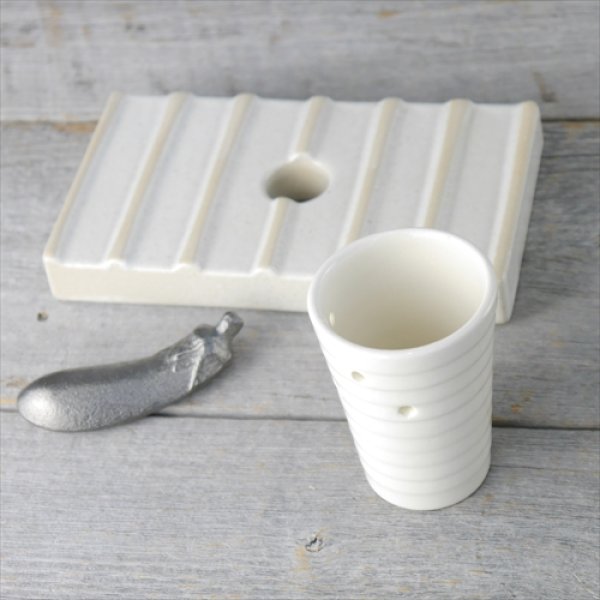画像10: 三重/四日市萬古焼/千陶千賀陶器/ぬか床容器セット/白/27ｘ17 X H13 (10)