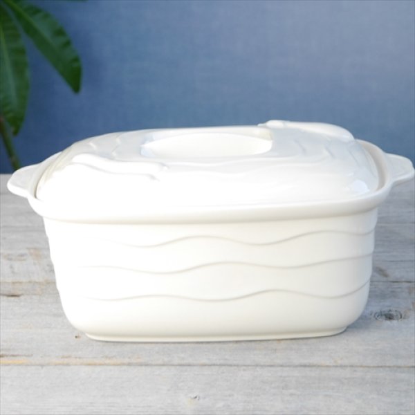 画像13: 三重/四日市萬古焼/千陶千賀陶器/ぬか床容器セット/白/27ｘ17 X H13 (13)