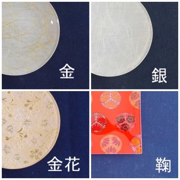 画像9: 京都/江村商店/友禅のうつわ/ガラス角皿22/【8柄】/22ｘ22 X H2 (9)