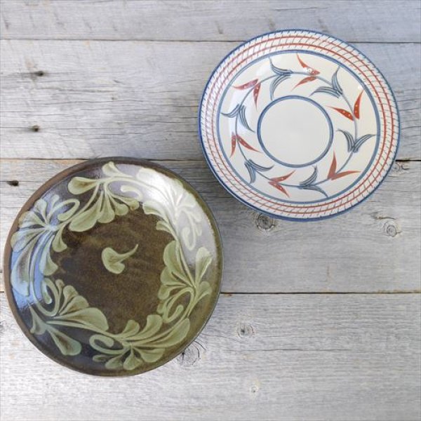 画像10: 沖縄/やちむん/陶眞窯/7寸皿/ゴス白いっちん/Φ22 X H4 (10)