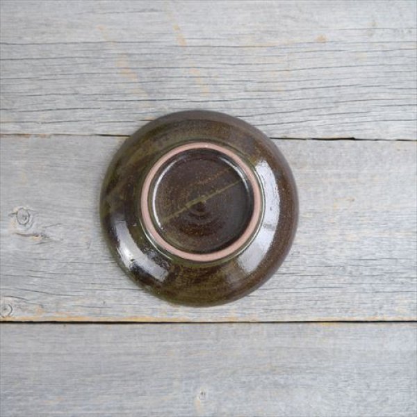 画像5: 沖縄/やちむん/陶眞窯/5寸皿/ゴス白いっちん/Φ16 X H3 (5)