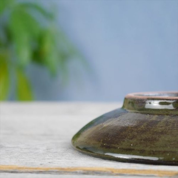 画像7: 沖縄/やちむん/陶眞窯/5寸皿/ゴス白いっちん/Φ16 X H3 (7)