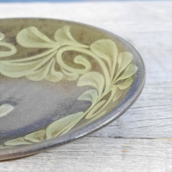 画像3: 沖縄/やちむん/陶眞窯/7寸皿/ゴス白いっちん/Φ22 X H4 (3)