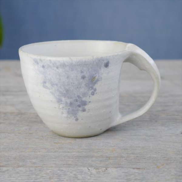 画像2: 福岡/都府樓焼/耒仙山房/フリーカップ/藁白/温掛け赤/Φ11 X H7.5 (2)