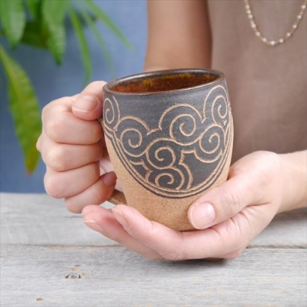 画像10: 沖縄/やちむん/てぃぬひら工房/マグカップ/Φ7.5 X H9 (10)