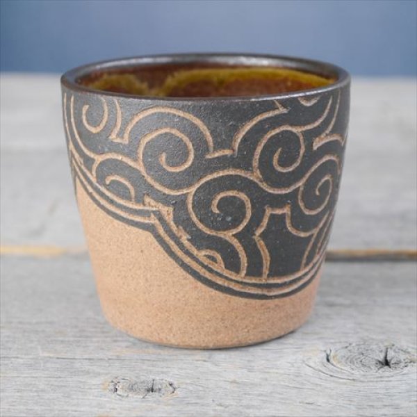 画像2: 沖縄/やちむん/てぃぬひら工房/カップ/Φ8 X H7.2 (2)