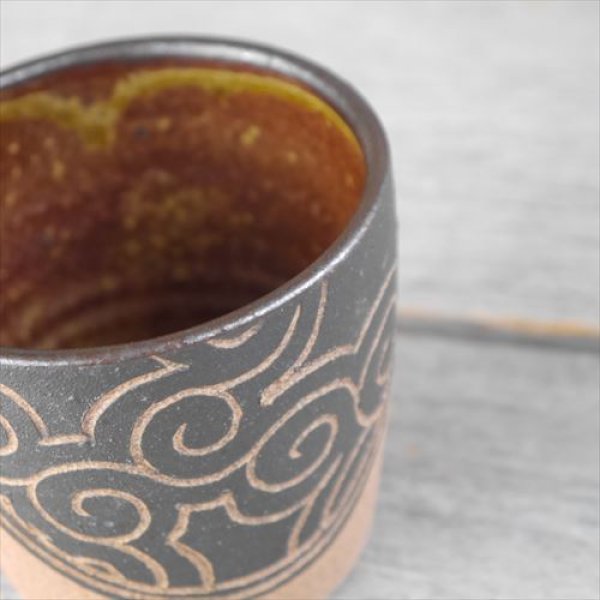 画像3: 沖縄/やちむん/てぃぬひら工房/カップ/Φ8 X H7.2 (3)