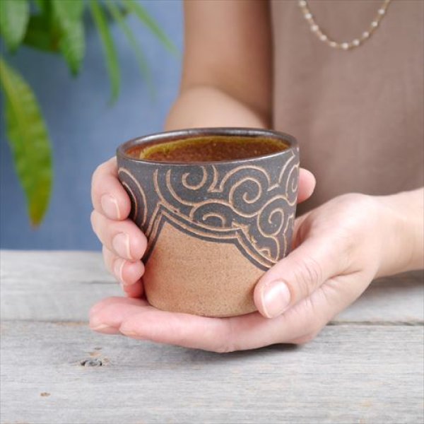 画像12: 沖縄/やちむん/てぃぬひら工房/カップ/Φ8 X H7.2 (12)