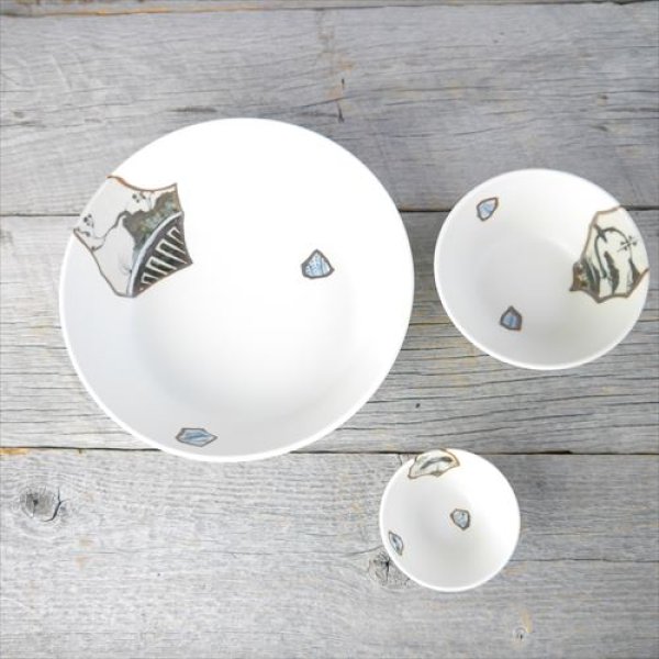 画像14: 有田焼/伯父山窯/モルソーシリーズ/フルーツボウル/ホワイト／ダーク/Φ11.3 X H4.4 (14)