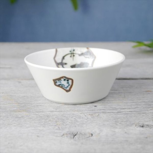 画像2: 有田焼/伯父山窯/モルソーシリーズ/フルーツボウル/ホワイト／ダーク/Φ11.3 X H4.4 (2)