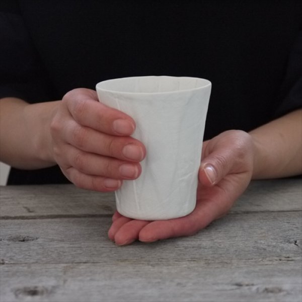 画像4: 有田焼/文山製陶/ceramic mimic fabric/タンブラー/プレーン/Φ7.5 X H9.5 (4)