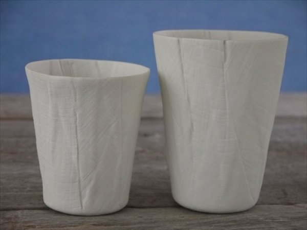 画像11: 有田焼/文山製陶/ceramic mimic fabric/タンブラー/プレーン/Φ7.5 X H9.5 (11)