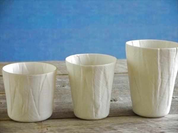 画像13: 有田焼/文山製陶/ceramic mimic fabric/タンブラー/プレーン/Φ7.5 X H9.5 (13)