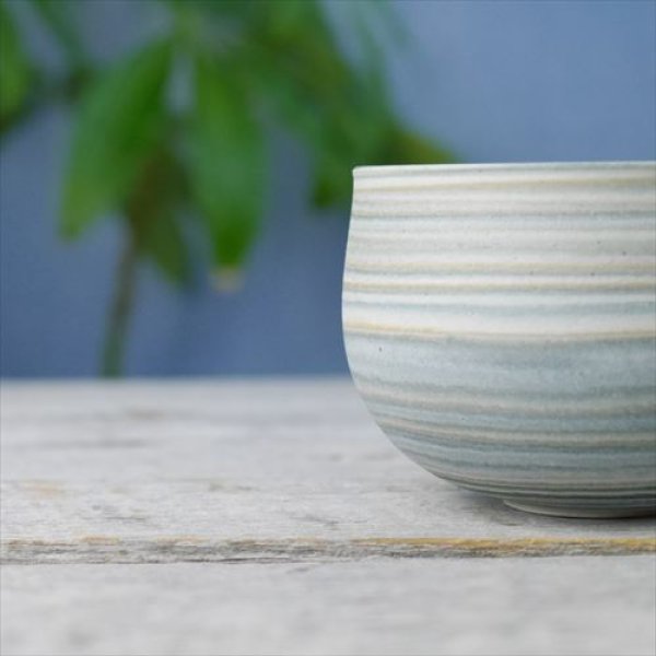 画像4: 丹波立杭焼/千代市陶房/清水万佐年/marbleフリーカップ/ブルー/ピンク/Φ8.5 X H6 (4)