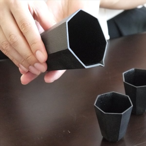 画像4: 酒器/竹中銅器/七極(ななきわみ)/畠春斎/片口・ぐい呑みX2セット (4)