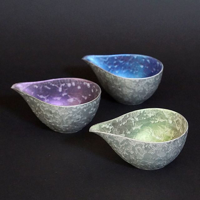 有田焼/金照堂/麟 Lin/プラチナ片口（3色）/14.0×9.3×6.0